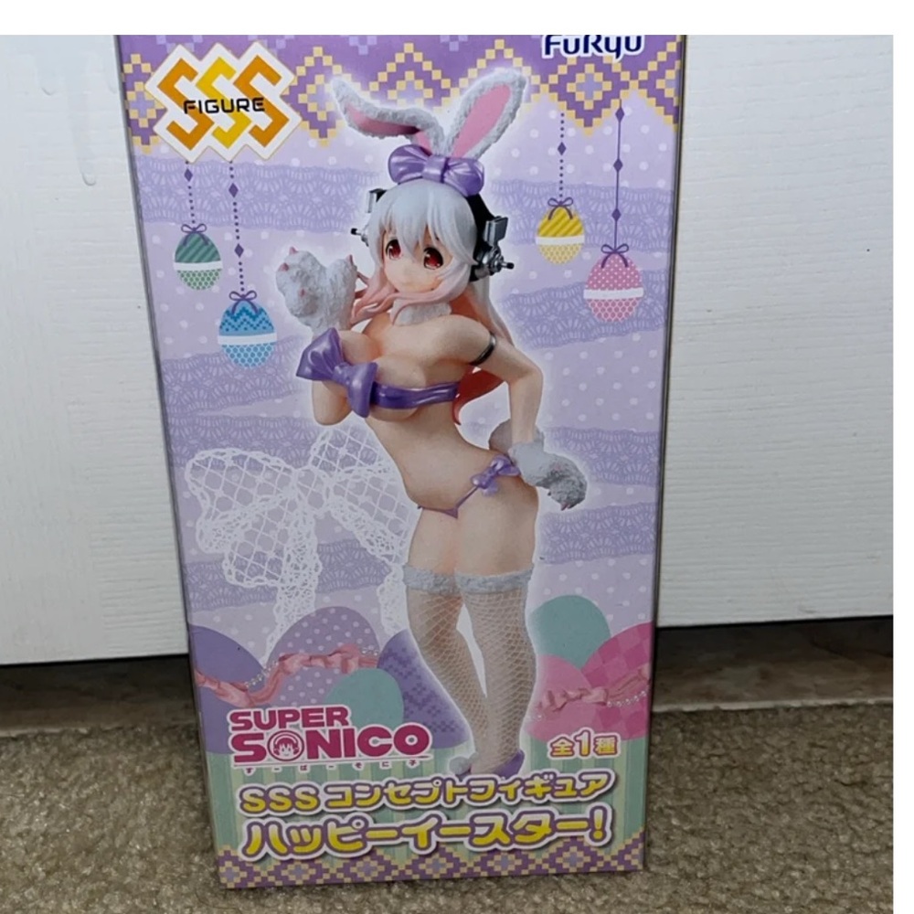 Super Sonico SSS Concept Figure Happy Easter FuRyu: Sealed In Box